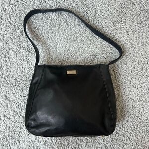 Perlina Black Leather Purse